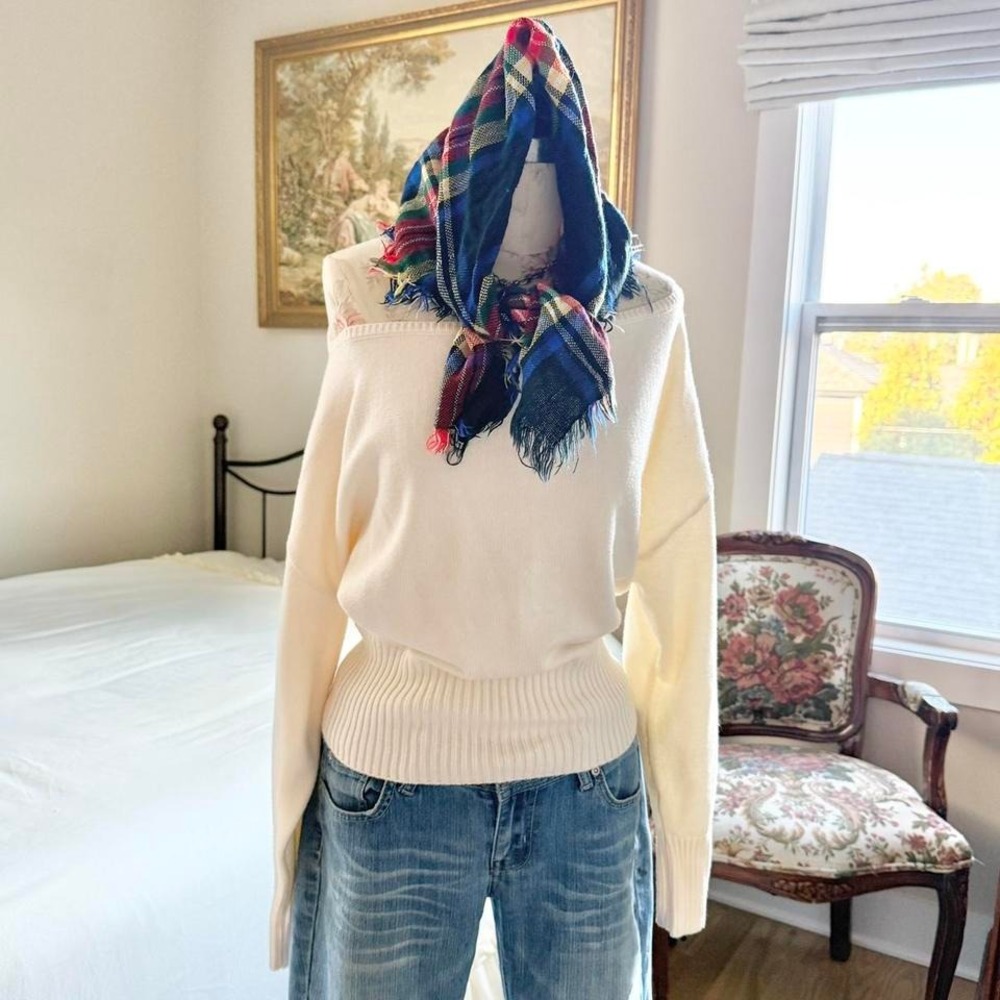 vintage plaid scarf